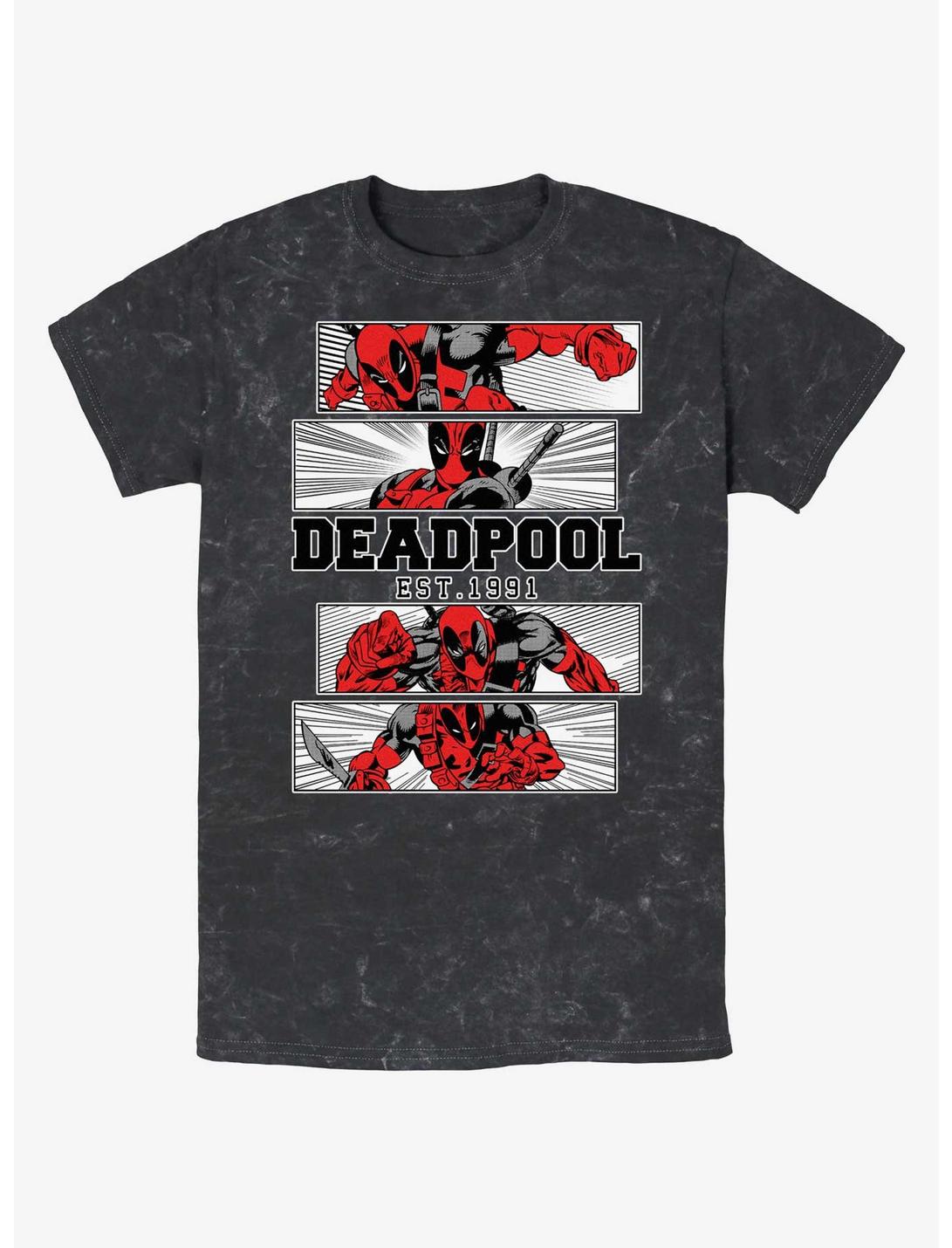 Marvel Deadpool Action Panels Mineral Wash T-Shirt