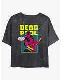 Marvel Deadpool Name Change Girls Mineral Wash Crop T-Shirt