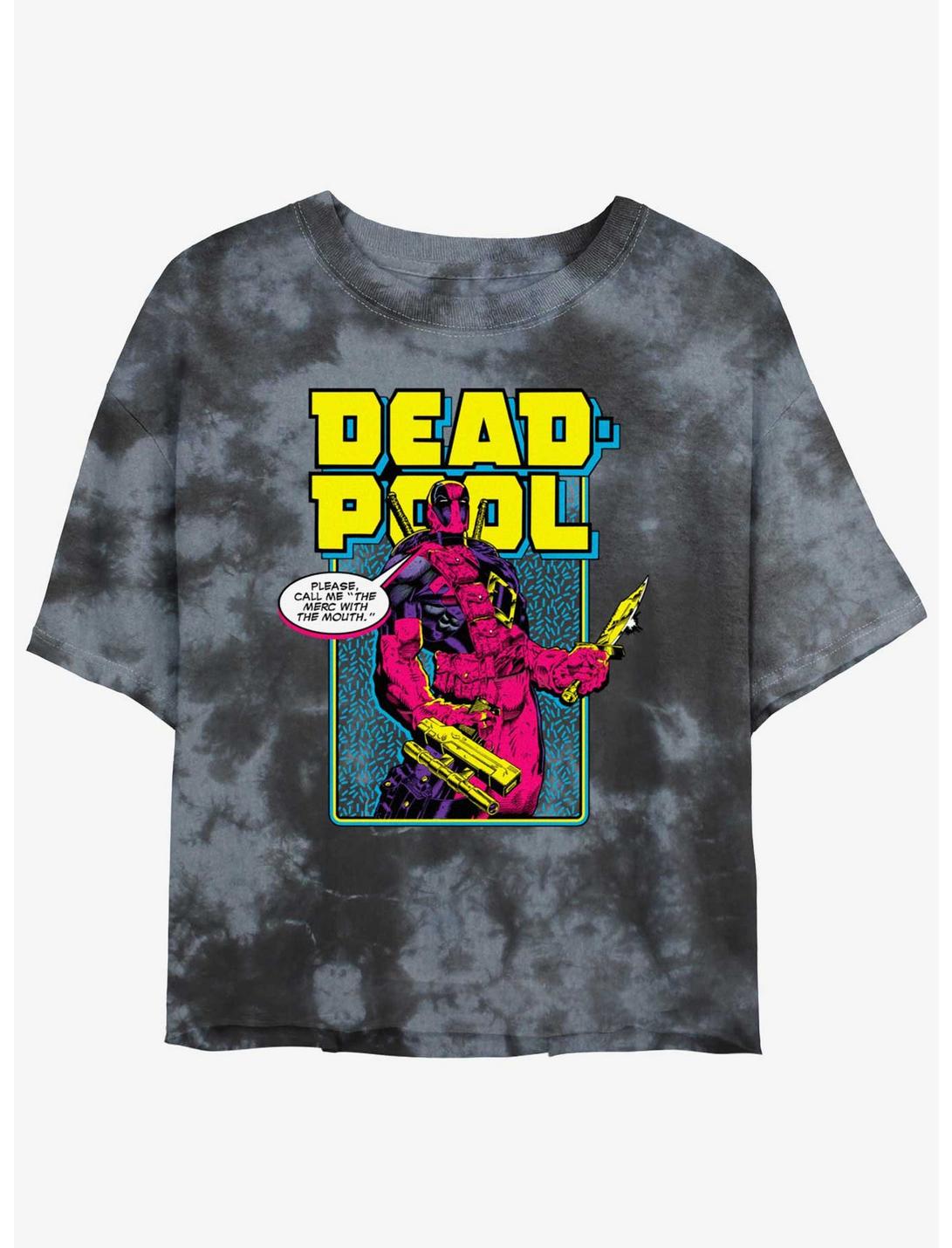 Marvel Deadpool Name Change Girls Tie-Dye Crop T-Shirt