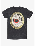 Marvel Deadpool Cats Rule Everything Around Me Portrait Mineral Wash T-Shirt