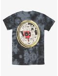 Marvel Deadpool Cats Rule Everything Around Me Portrait Tie-Dye T-Shirt