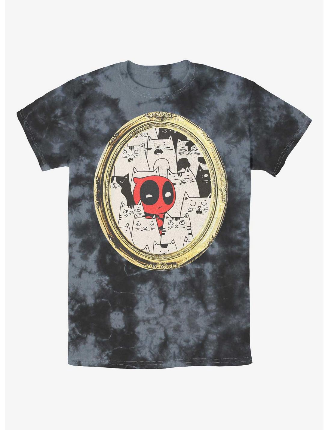 Marvel Deadpool Cats Rule Everything Around Me Portrait Tie-Dye T-Shirt