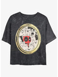 Marvel Deadpool Cats Rule Everything Around Me Portrait Girls Mineral Wash Crop T-Shirt