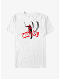 Marvel Deadpool & Wolverine Marvel Logo Slash T-Shirt