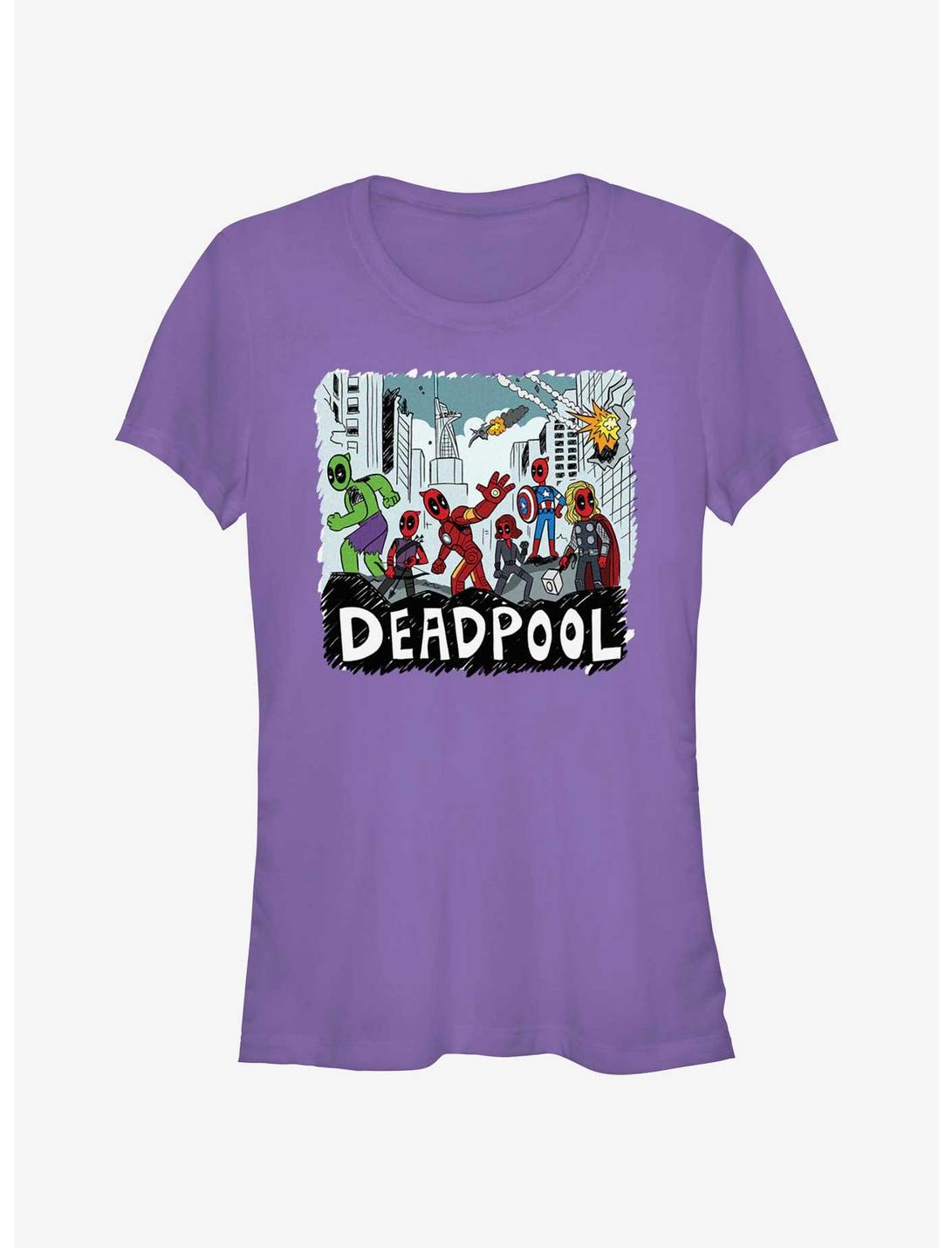 Marvel Deadpool & Wolverine Team Deadpool Avengers Girls T-Shirt