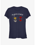 Marvel Deadpool & Wolverine I'm With Stupid Girls T-Shirt