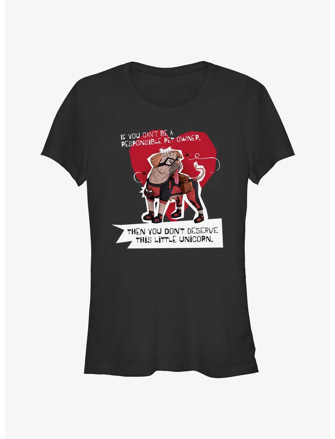 Marvel Deadpool & Wolverine Dogpool Little Unicorn Girls T-Shirt