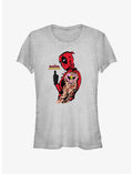 Marvel Deadpool & Wolverine Heart Wolverine Tattoo Girls T-Shirt