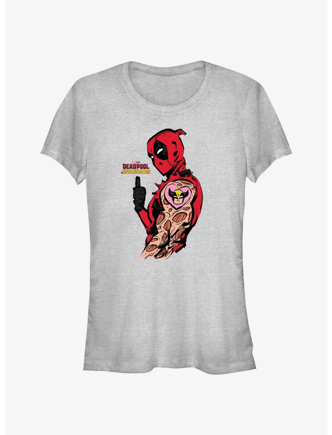 Marvel Deadpool & Wolverine Heart Wolverine Tattoo Girls T-Shirt