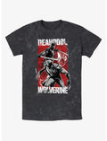 Marvel Deadpool & Wolverine Hero Portrait Mineral Wash T-Shirt