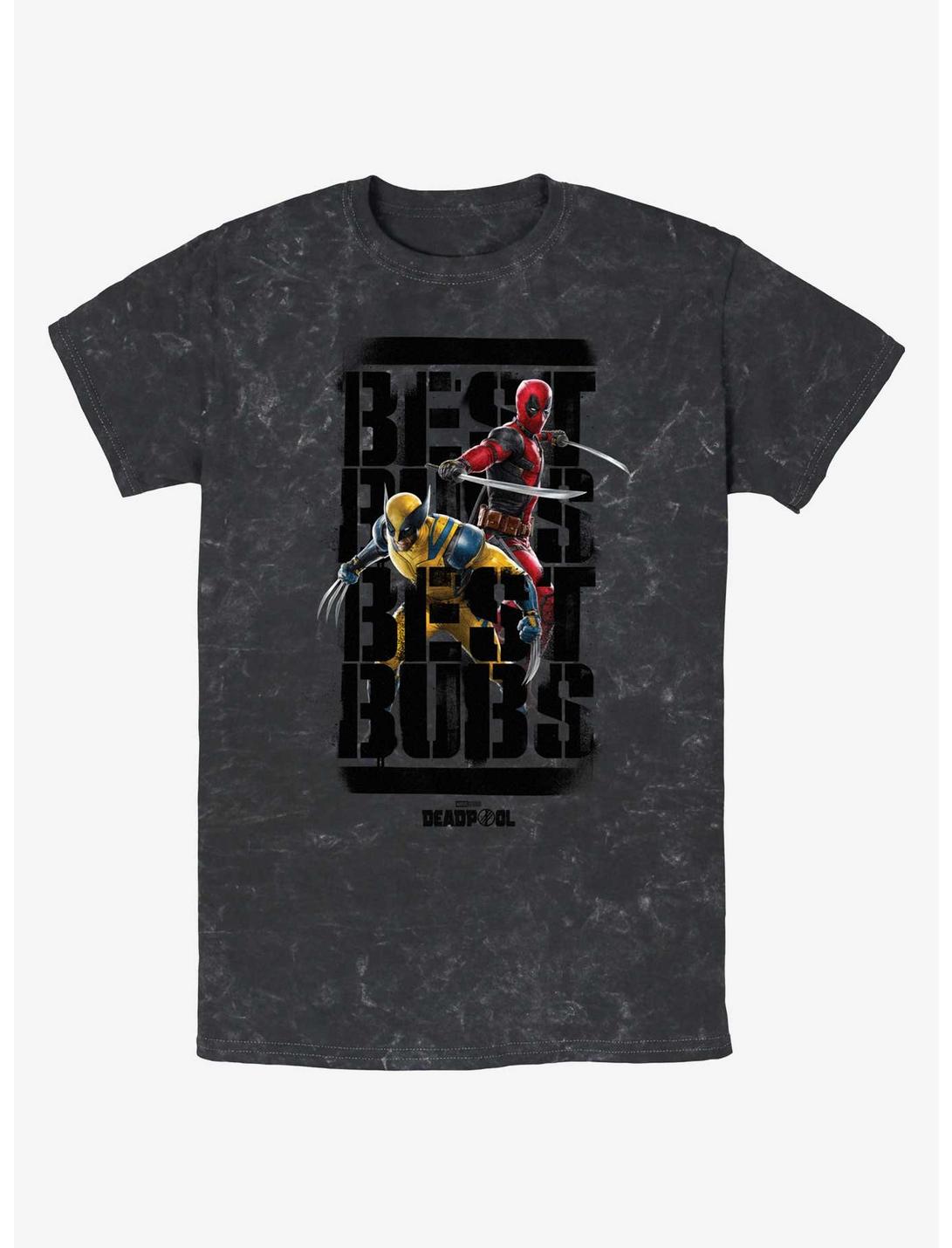 Marvel Deadpool & Wolverine Best Bubs Heroes Mineral Wash T-Shirt