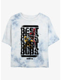 Marvel Deadpool & Wolverine Best Bubs Heroes Girls Tie-Dye Crop T-Shirt