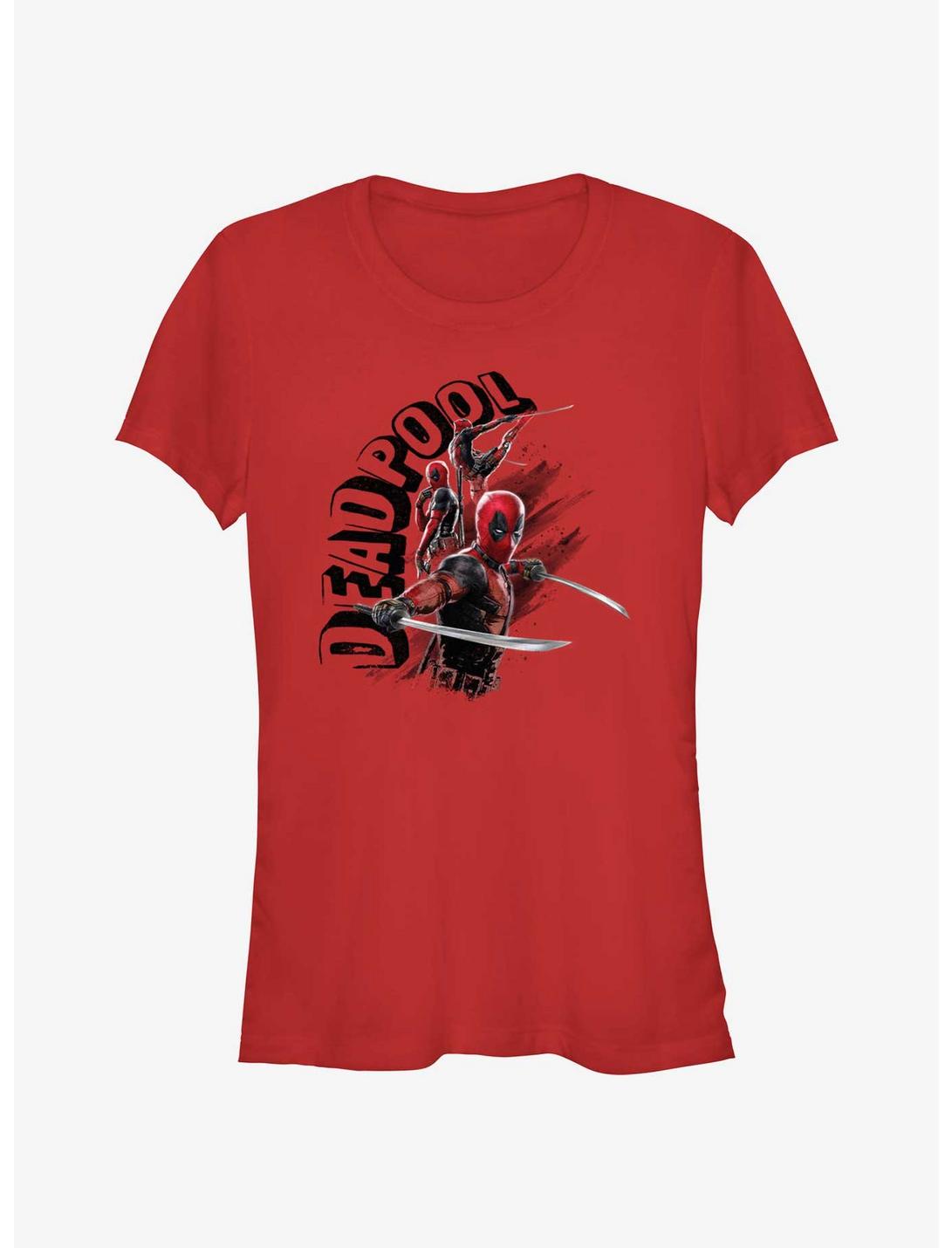 Marvel Deadpool & Wolverine Deadpool Action Poses Girls T-Shirt