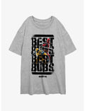 Marvel Deadpool & Wolverine Best Bubs Heroes Girls Oversized T-Shirt