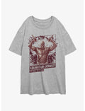 Marvel Deadpool & Wolverine Adamantium Katanas Girls Oversized T-Shirt