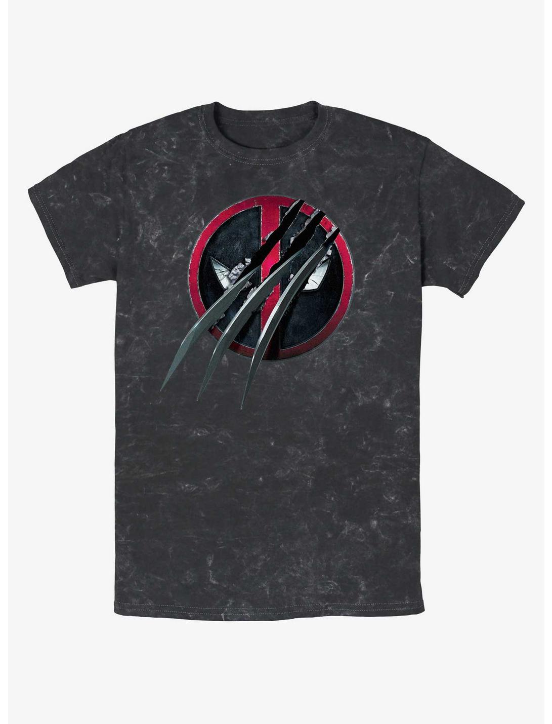 Marvel Deadpool & Wolverine Clawed Pool Mineral Wash T-Shirt