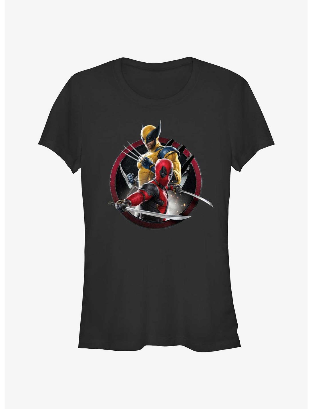 Marvel Deadpool & Wolverine Duo Badge Girls T-Shirt
