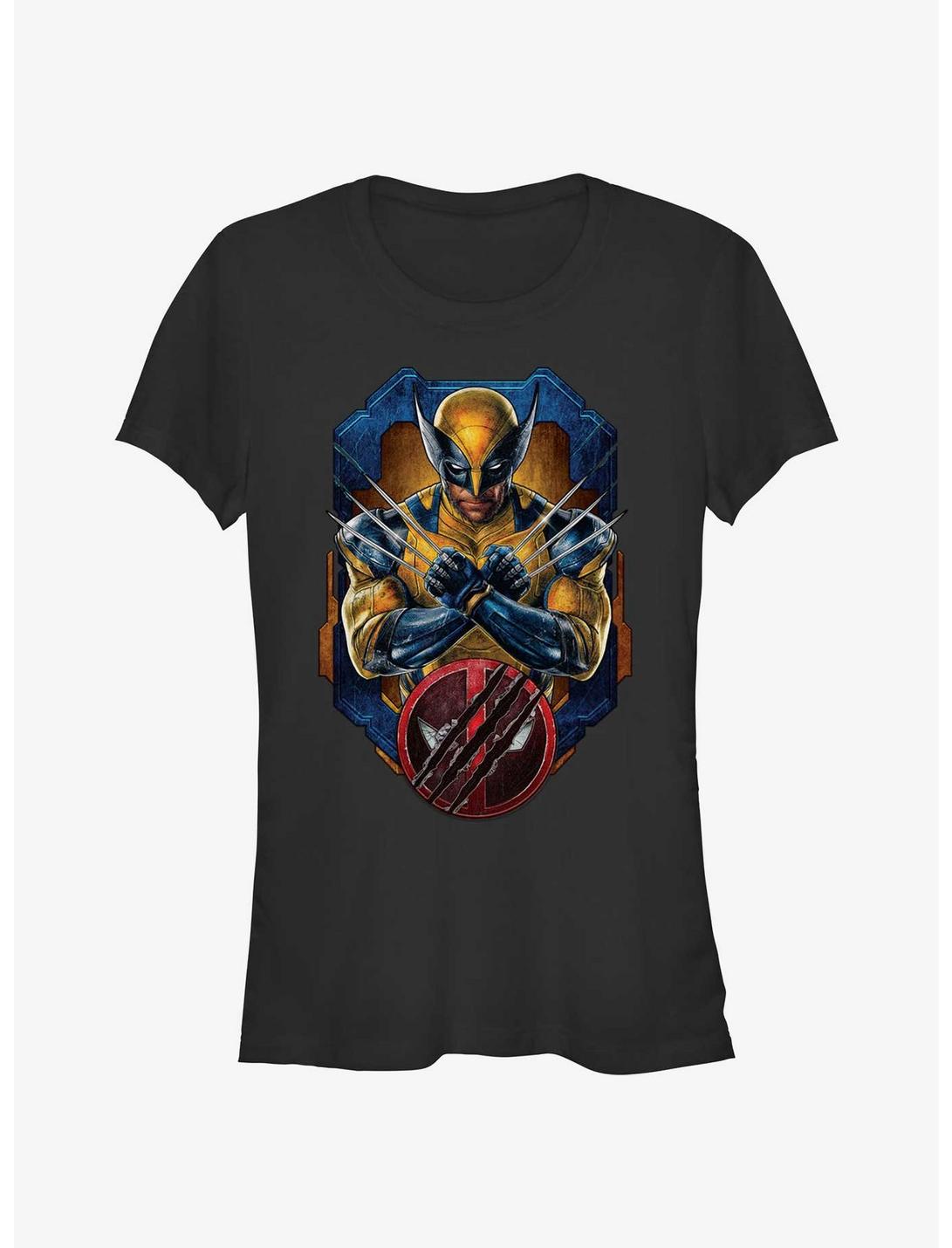 Marvel Deadpool & Wolverine Wolverine Pose Badge Girls T-Shirt