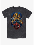 Marvel Deadpool & Wolverine Wolverine Pose Badge Mineral Wash T-Shirt