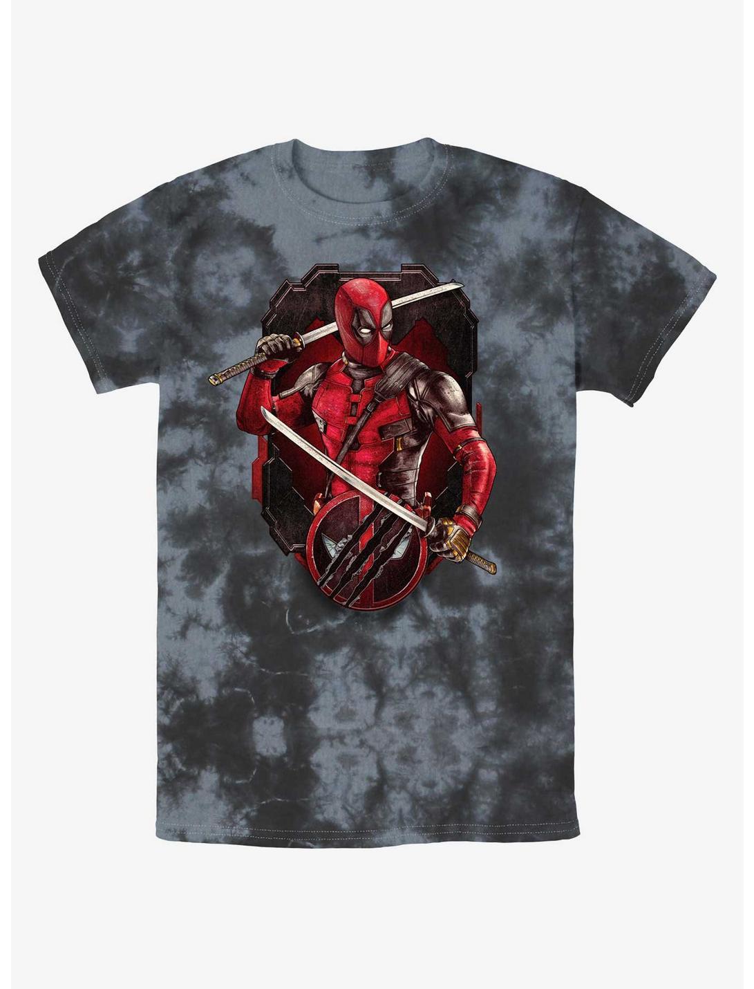 Marvel Deadpool & Wolverine Deadpool Pose Badge Tie-Dye T-Shirt