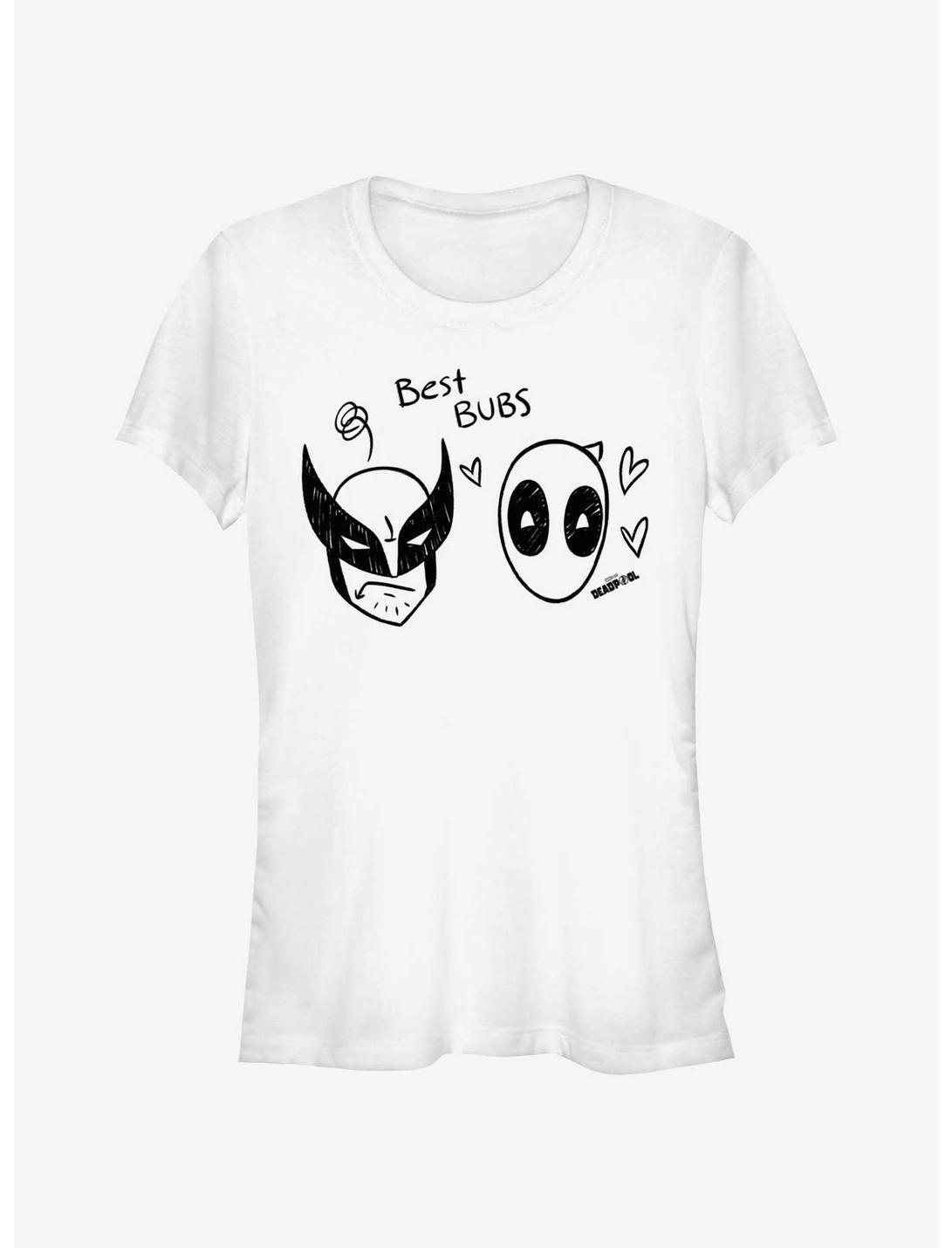 Marvel Deadpool & Wolverine Best Bubs Scribbles Girls T-Shirt
