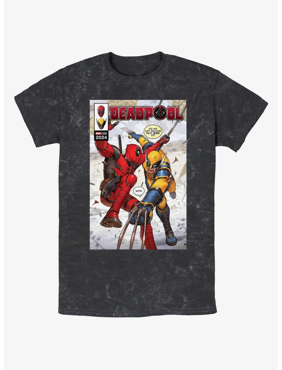 Marvel Deadpool & Wolverine Best Friends Comic Mineral Wash T-Shirt