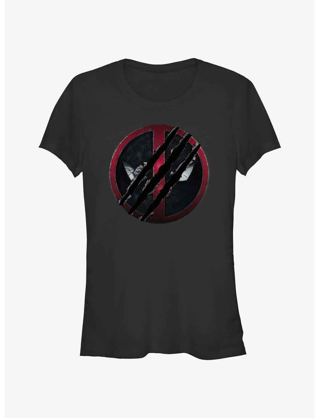 Marvel Deadpool & Wolverine Clawed Deadpool Emblem Girls T-Shirt