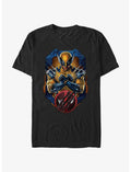 Marvel Deadpool & Wolverine Wolverine Pose Badge T-Shirt