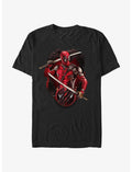 Marvel Deadpool & Wolverine Deadpool Pose Badge T-Shirt