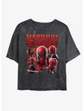 Marvel Deadpool & Wolverine Maximum Effort Girls Mineral Wash Crop T-Shirt Hot Topic Web Exclusive