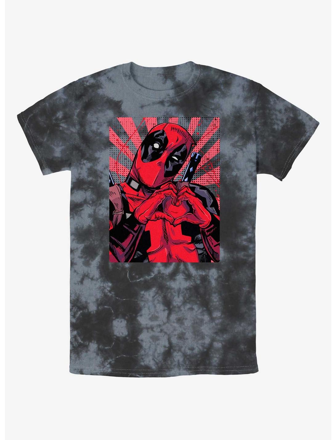 Marvel Deadpool Hand Heart Tie-Dye T-Shirt