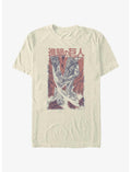 Attack On Titan Overlay Colossus Garment Dye T-Shirt