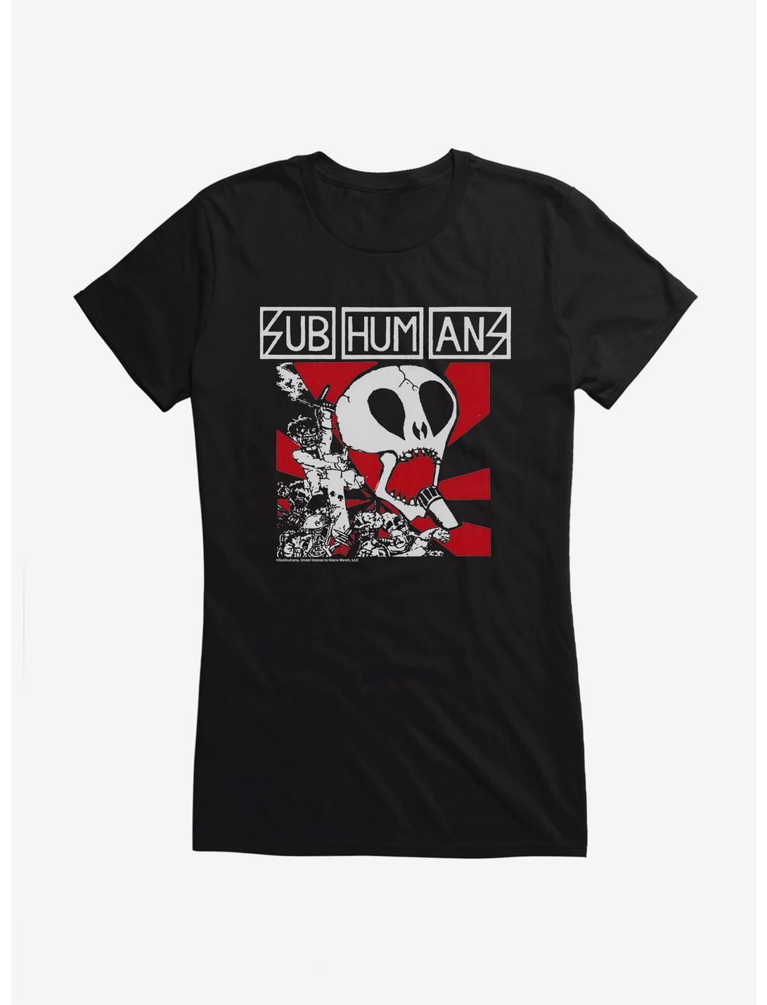 Subhumans Skull Band Logo Girls T-Shirt