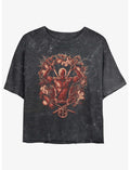 Marvel Deadpool All Hail Tacos Girls Mineral Wash Crop T-Shirt Hot Topic Web Exclusive