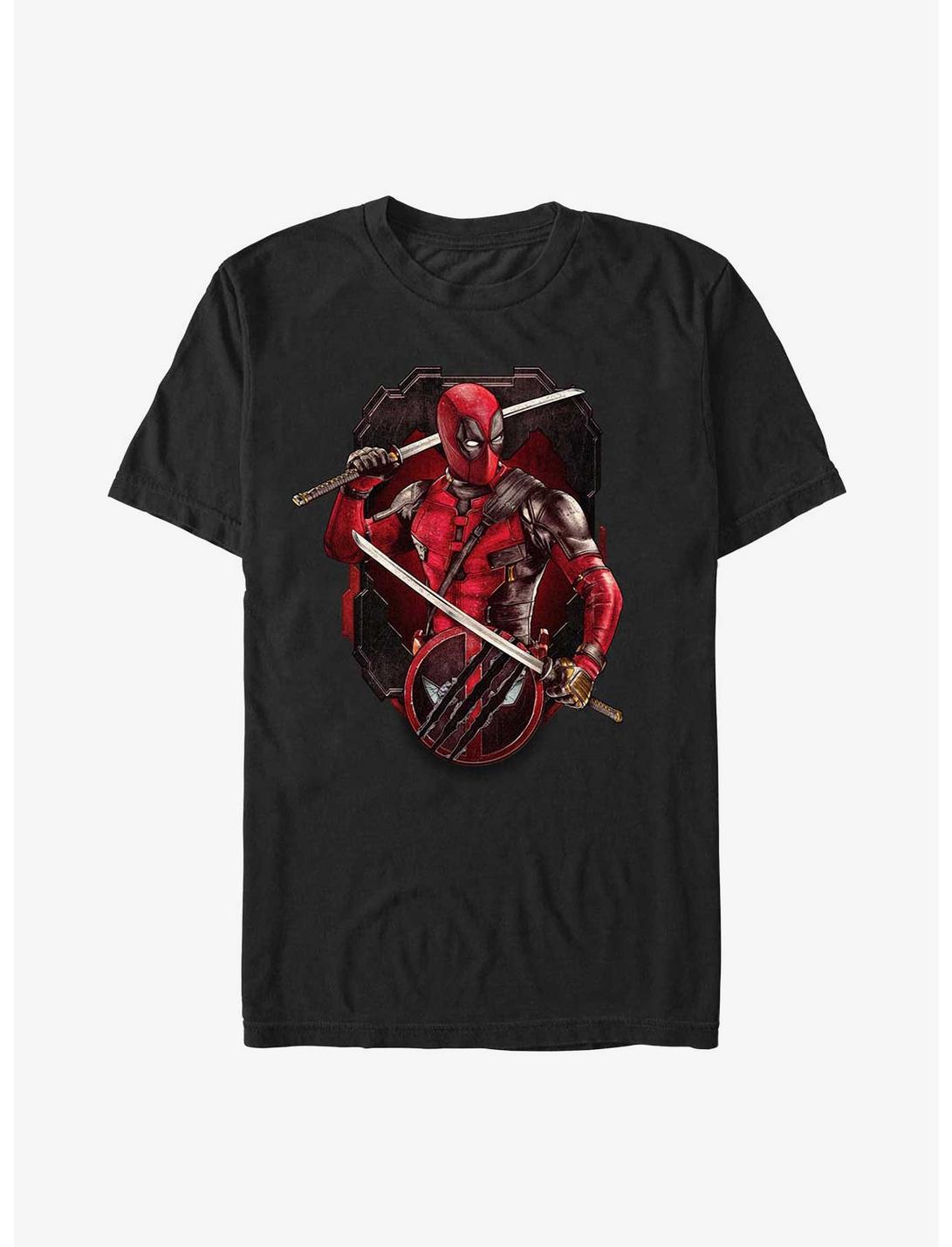 Marvel Deadpool & Wolverine Pose Badge Heavyweight T-Shirt