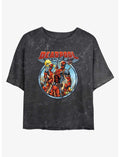 Marvel Deadpool Corps Girls Mineral Wash Crop T-Shirt