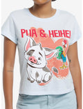 Moana 2 Pua & Heihei Duo Skimmer Girls T-Shirt