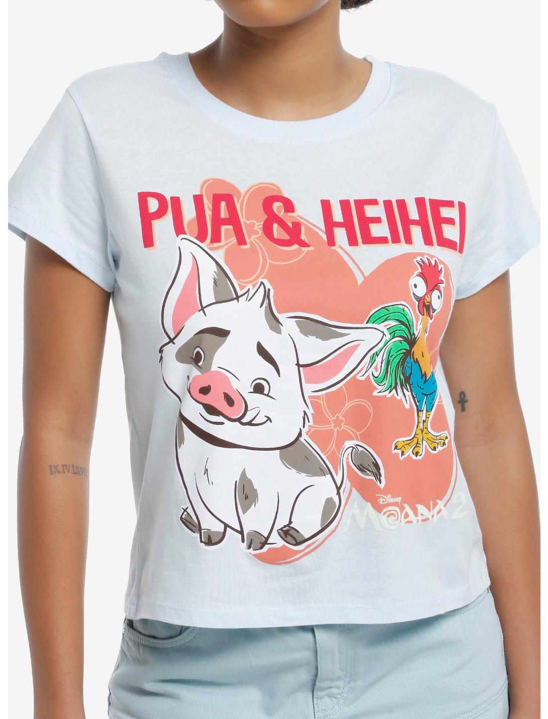 Moana 2 Pua & Heihei Duo Skimmer Girls T-Shirt