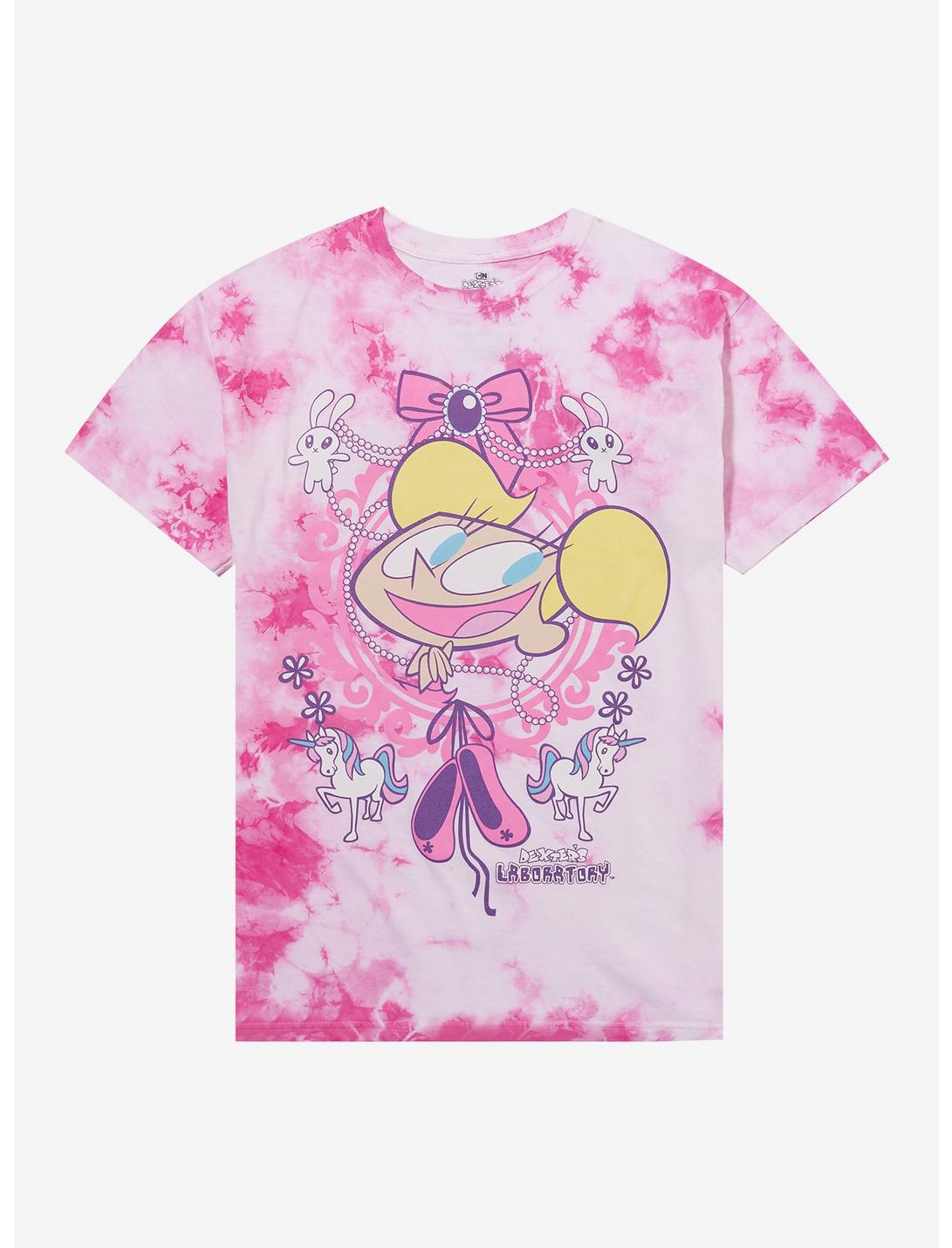 Dexter's Laboratory Dee Dee Pink Tie-Dye Girls T-Shirt