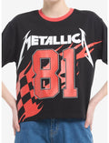 Metallica Racing Jersey Girls Ringer T-Shirt
