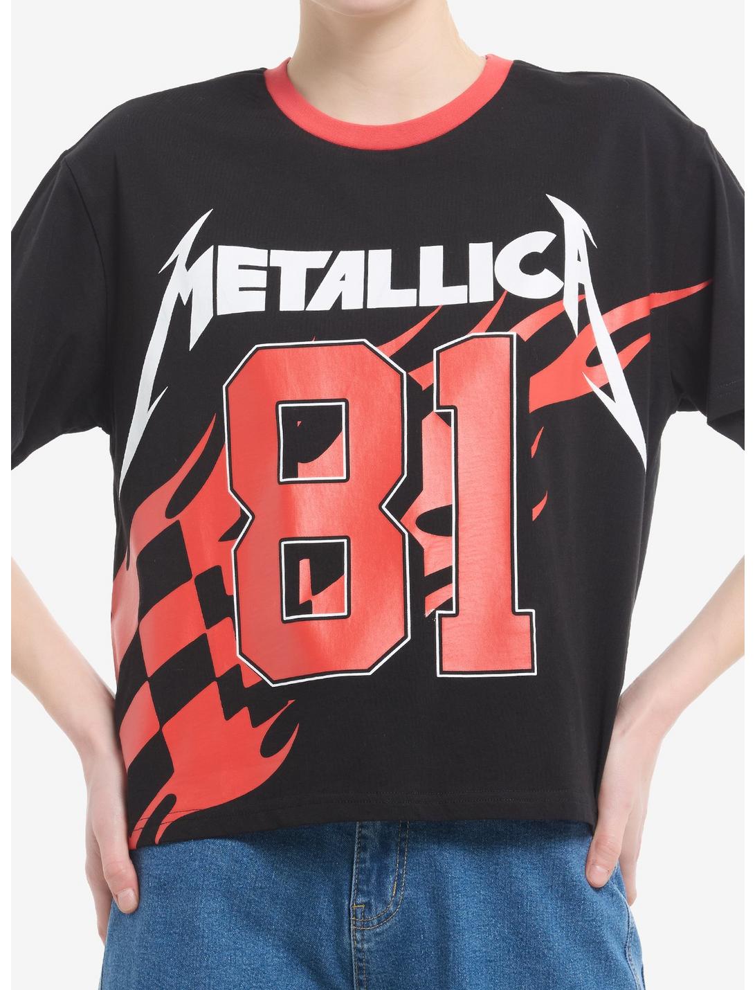 Metallica Racing Jersey Girls Ringer T-Shirt