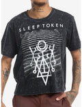 Sleep Token Rune & Sand Ripples Mineral Wash Crop T-Shirt