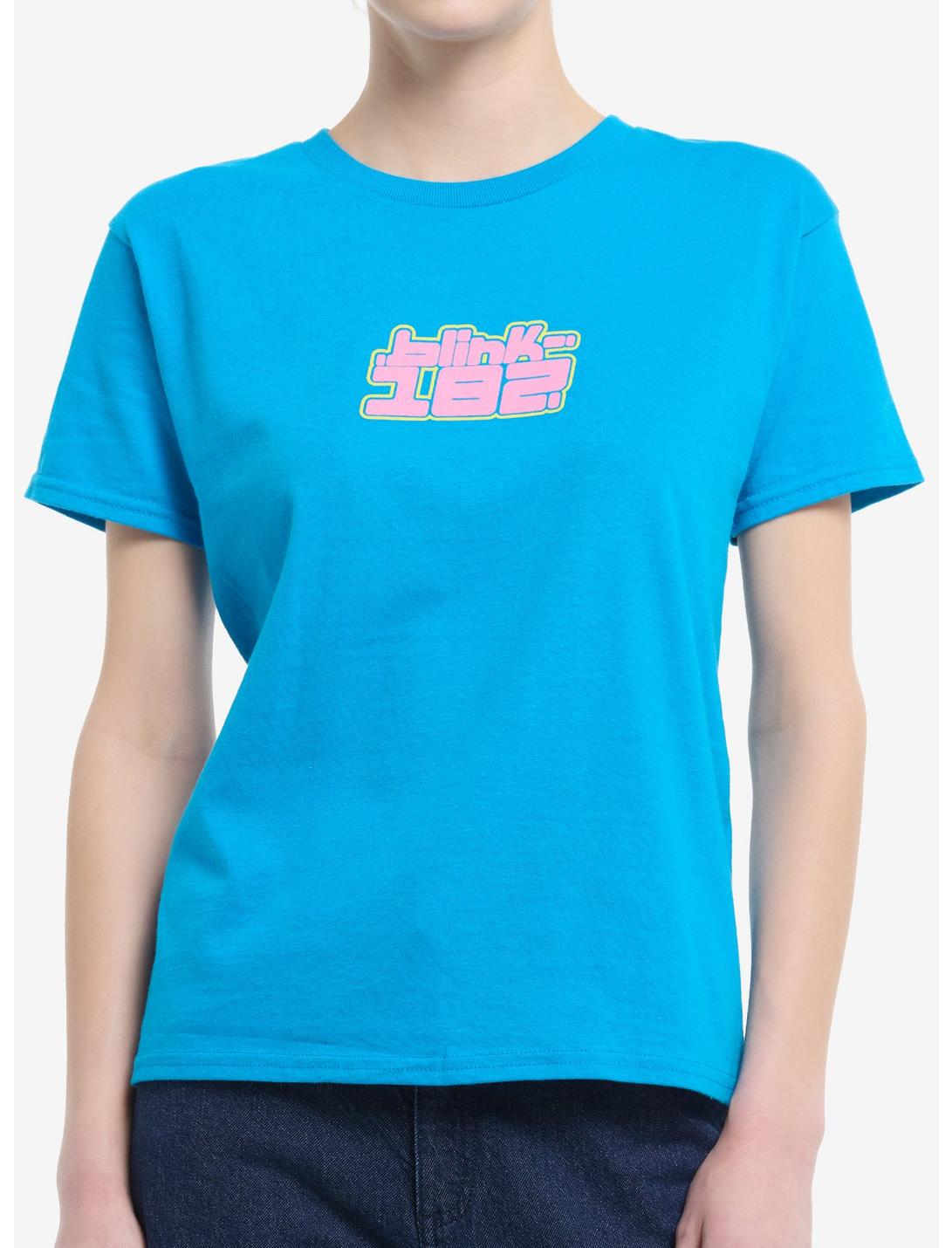 Blink-182 Pink Logo Shrunken Fit Girls T-Shirt
