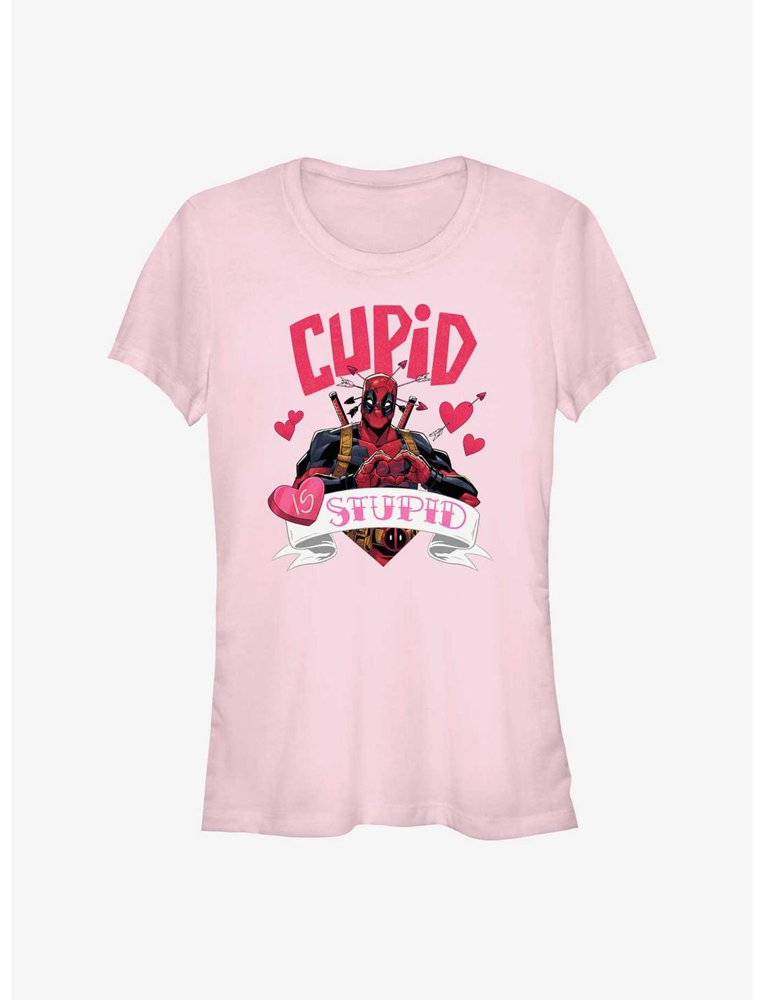 Marvel Deadpool Cupid Is Stupid Girls T-Shirt