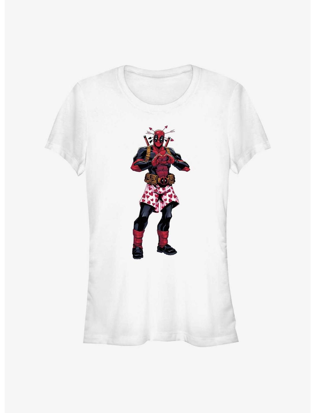 Marvel Deadpool Heart Hands Girls T-Shirt
