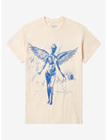 Nirvana Blue In Utero Angel Boyfriend Fit Girls T-Shirt