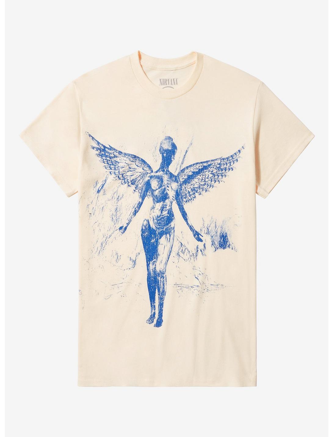 Nirvana Blue In Utero Angel Boyfriend Fit Girls T-Shirt