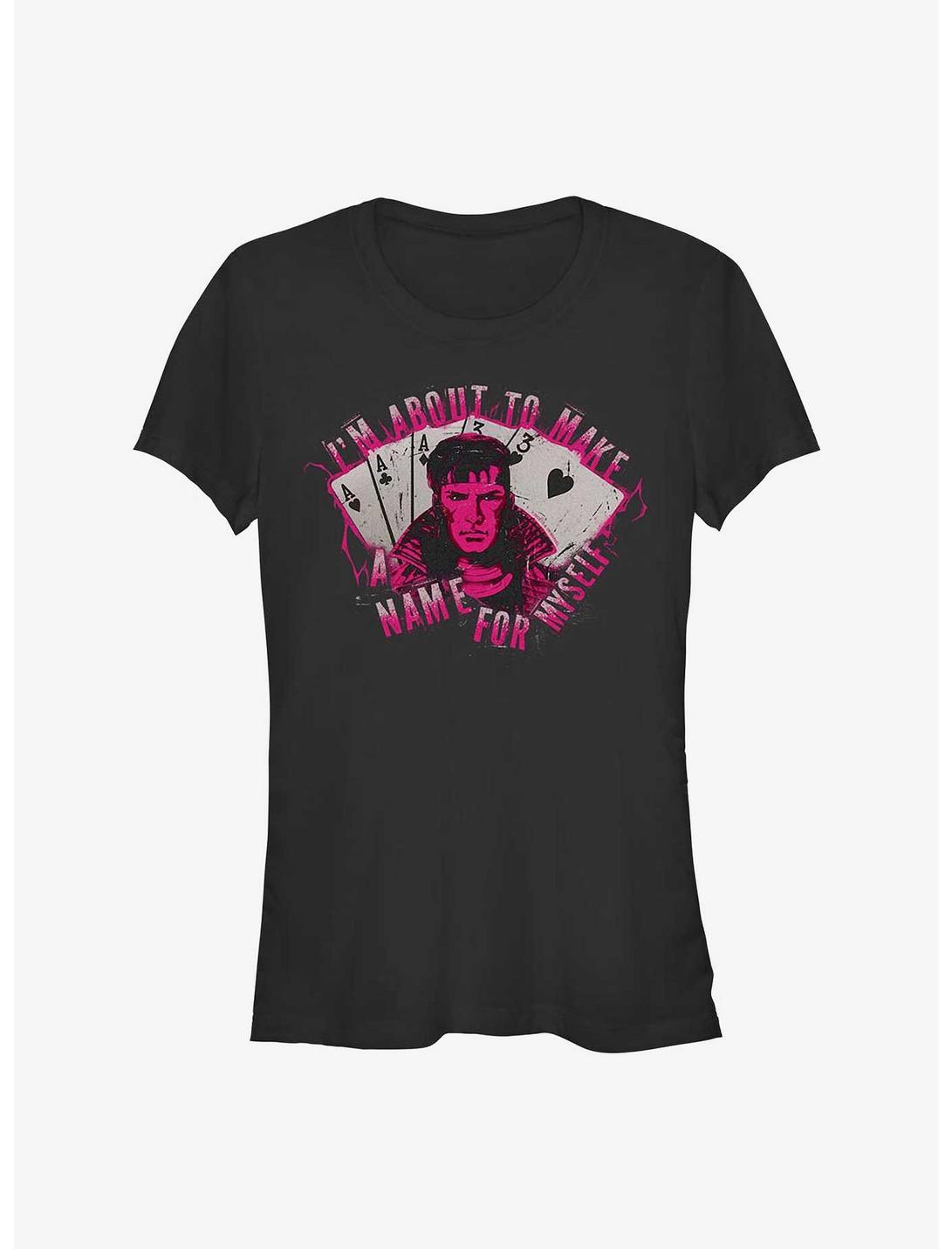 Marvel Deadpool & Wolverine Gambit Cards Girls T-Shirt
