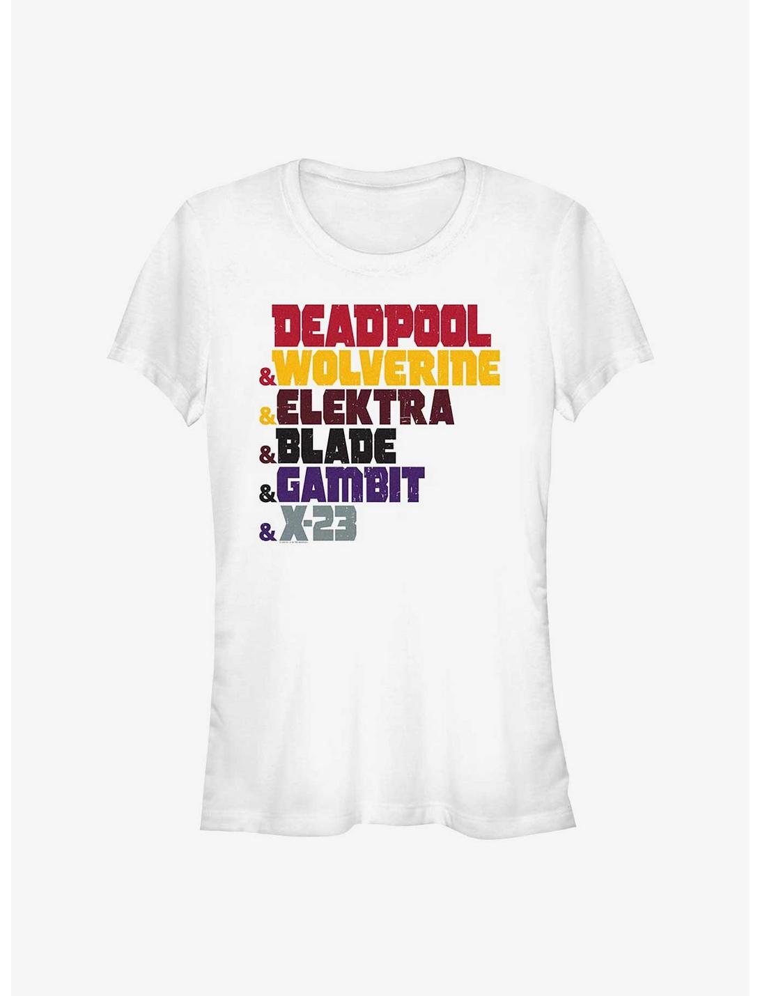 Marvel Deadpool & Wolverine Team Names Girls T-Shirt