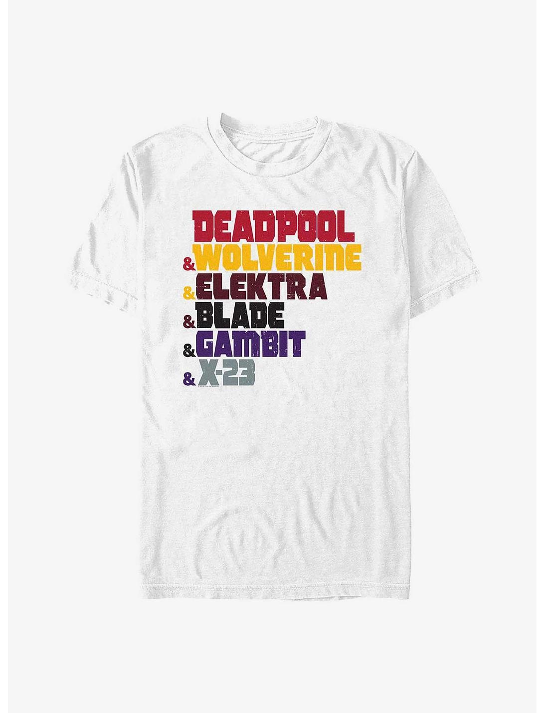 Marvel Deadpool & Wolverine Team Names T-Shirt